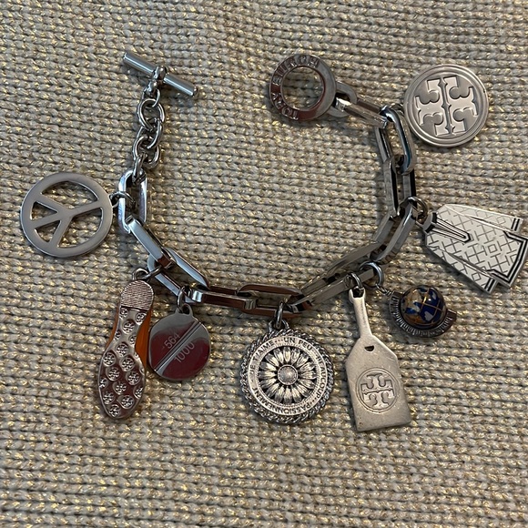 Rare! Tory Burch Silver Charm Bracelet numbered ltd edition - Picture 4 of 9